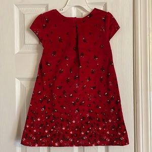 Floral print corduroy dress!
